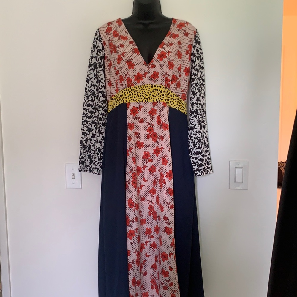Multi colored chiffon dress